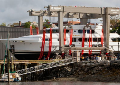 magic yacht at front street shipyard